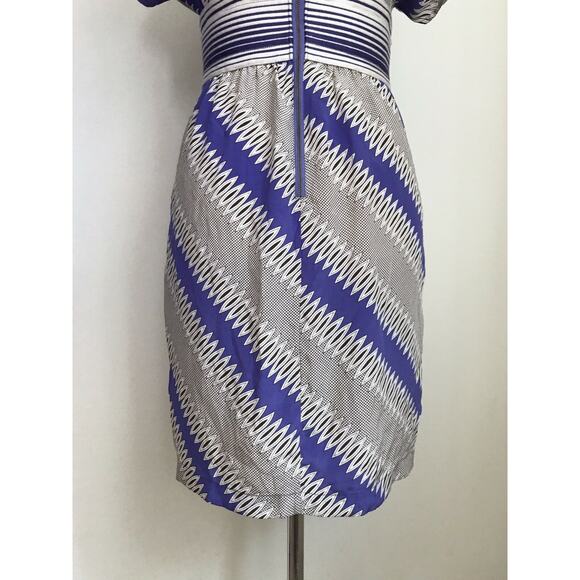 Plenty by Tracy Reese Easy Chemise Silk Sheath‎ Dress Diagonal Striped Size 2 - Picture 7 of 10
